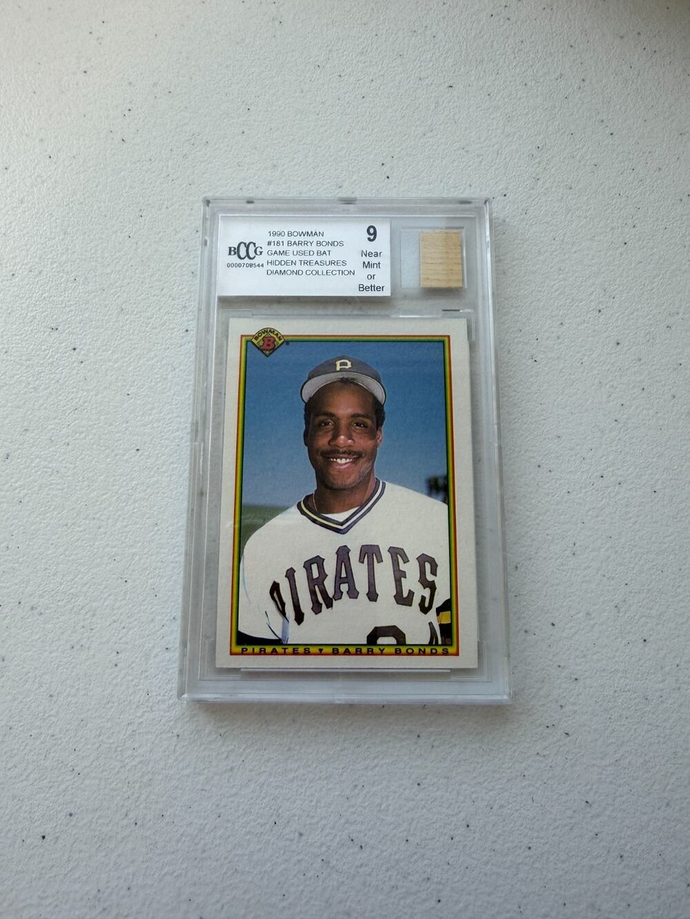 1990 BOWMAN #181 BARRY BONDS PIRATES PSA 9